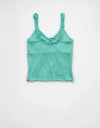 AE Flutter Strap Tie-Front Tank Top