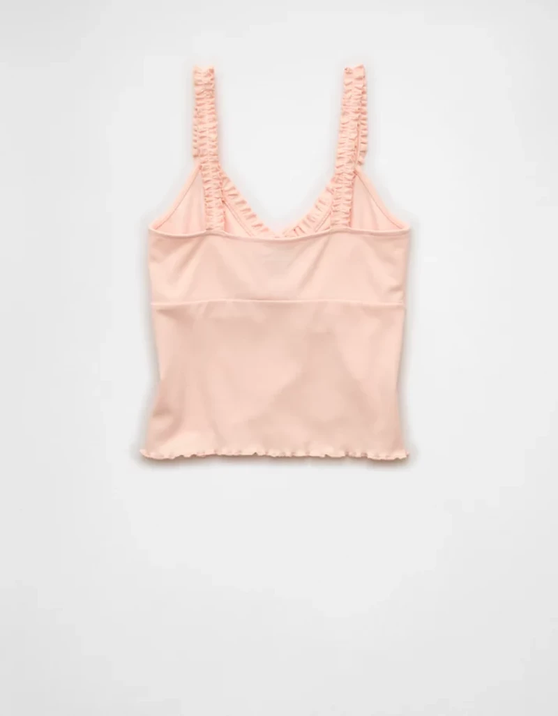 AE Flutter Strap Tie-Front Tank Top