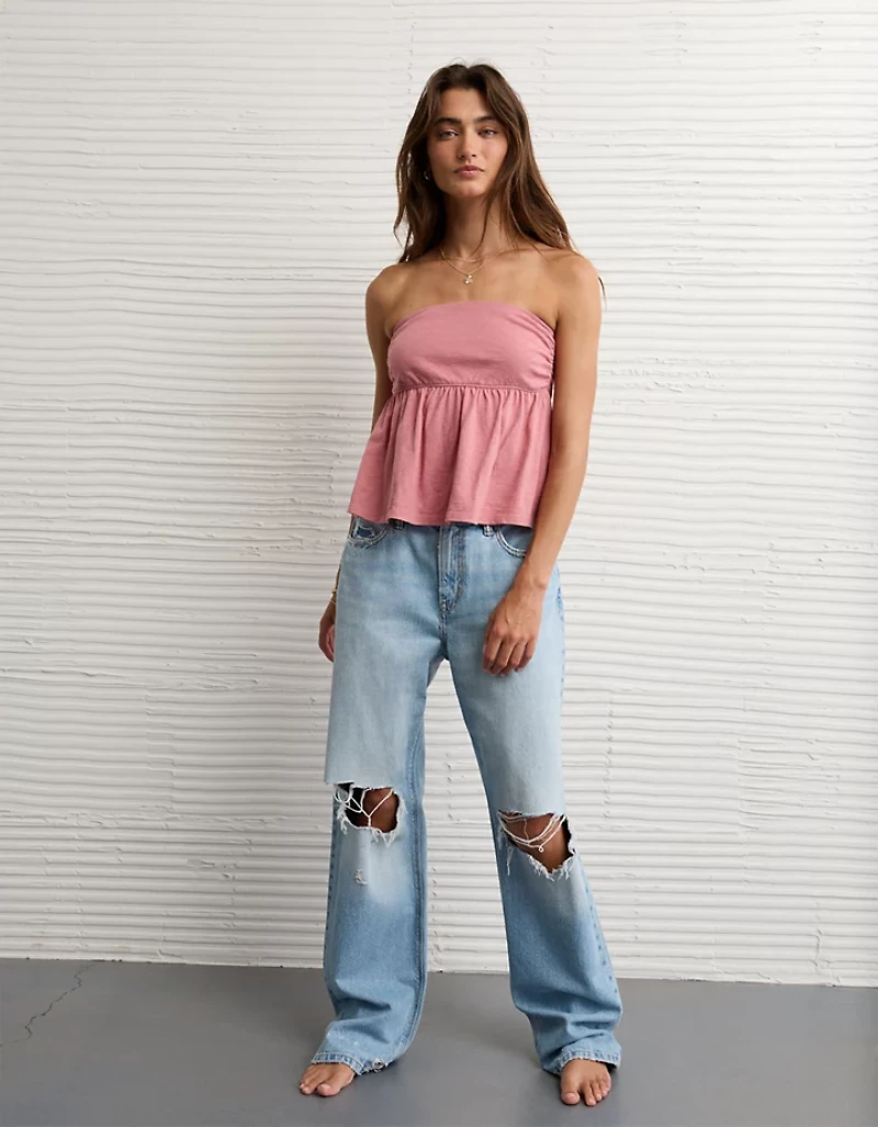 AE Sunchaser Knit Babydoll Tube Top