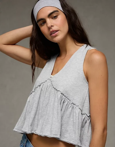 AE Sunchaser Knit V-Neck Swing Tank Top