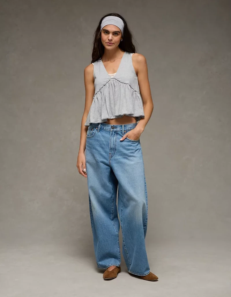 AE Sunchaser Knit V-Neck Swing Tank Top