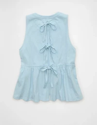 AE Sunchaser Tie-Back Babydoll Tank Top