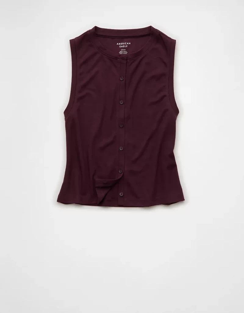 AE Button-Up Tank Top