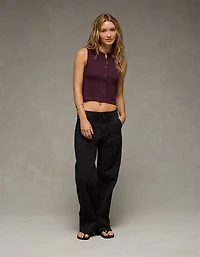 AE Button-Up Tank Top
