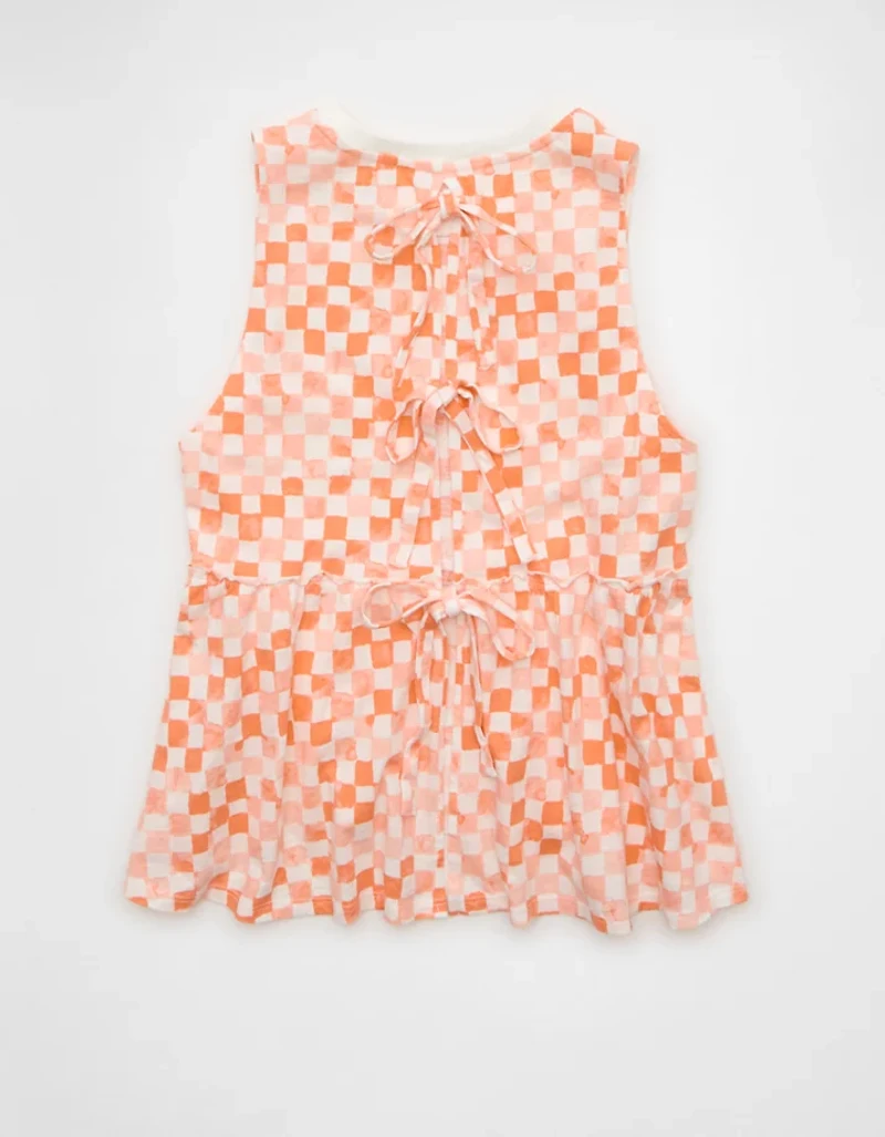 AE Sunchaser Tie-Back Babydoll Tank Top