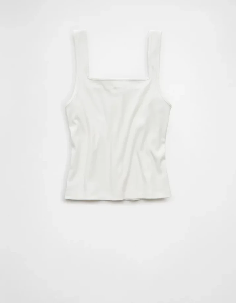 AE Square Neck Button-Up Tank Top