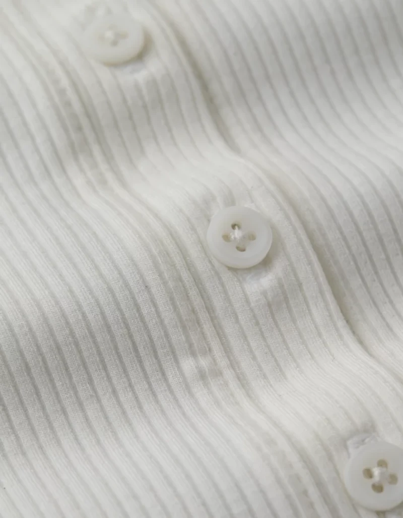 AE Square Neck Button-Up Tank Top