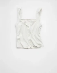 AE Square Neck Button-Up Tank Top