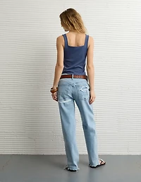 AE Square Neck Button-Up Tank Top