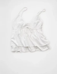 AE Sunchaser Eyelet Ruffle Babydoll Cami Top
