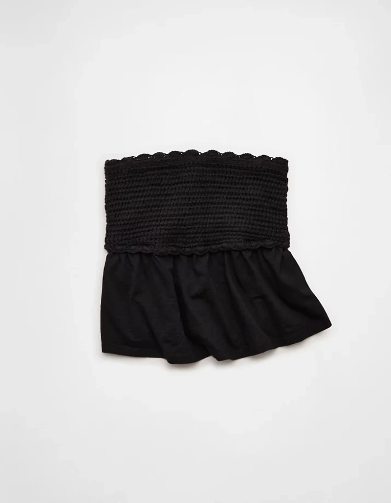AE Sunchaser Crochet Babydoll Tube Top
