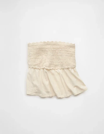 AE Sunchaser Crochet Babydoll Tube Top