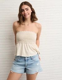 AE Sunchaser Crochet Babydoll Tube Top