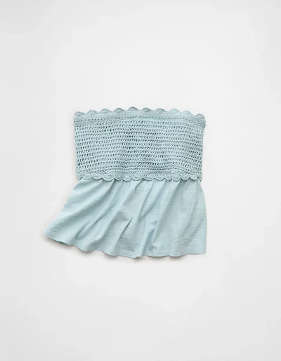 AE Sunchaser Crochet Babydoll Tube Top
