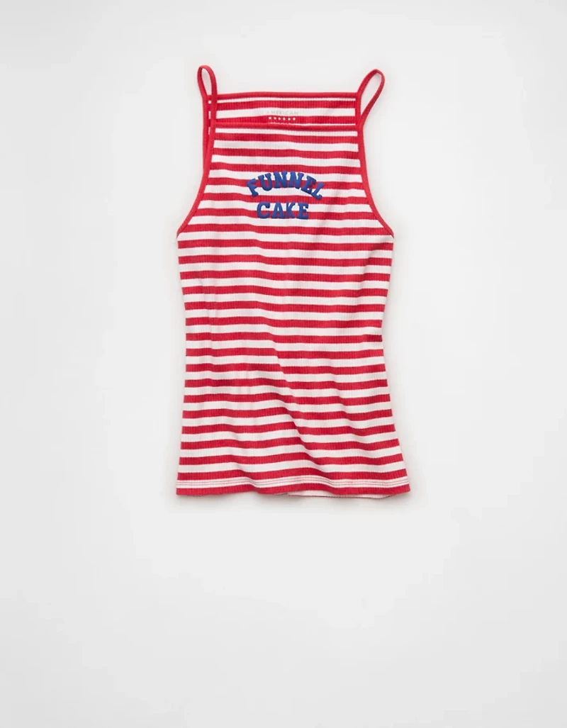 AE Apron-Neck Graphic Tank Top