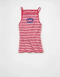 AE Apron-Neck Graphic Tank Top