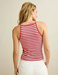 AE Apron-Neck Graphic Tank Top