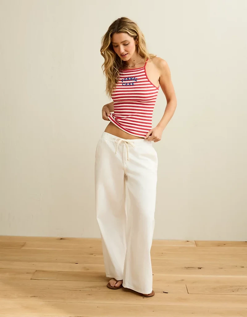 AE Apron-Neck Graphic Tank Top