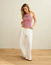 AE Apron-Neck Graphic Tank Top