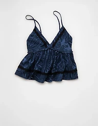 AE Sunchaser Lace Trim Babydoll Tank Top