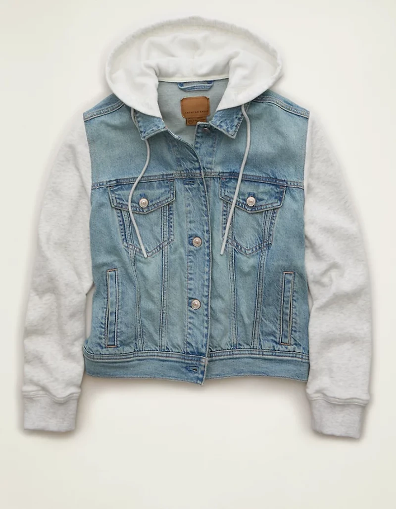 Veste en denim à capuchon AE