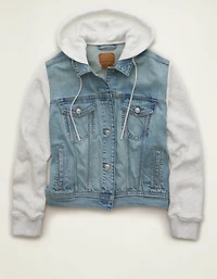 Veste en denim à capuchon AE
