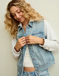 Veste en denim à capuchon AE