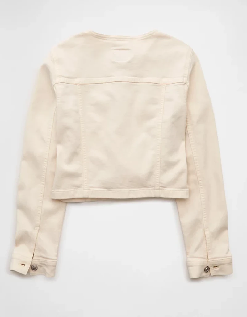 AE Collarless Denim Jacket