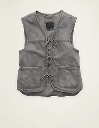 AE Tie-Front Denim Vest