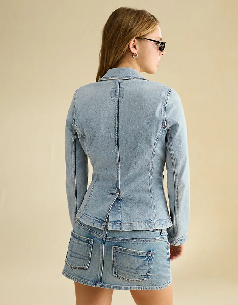 AE Shrunken Denim Blazer