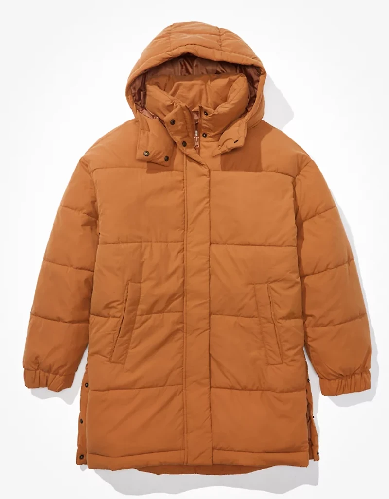 AE Elongated Hooded Puffer Jacket