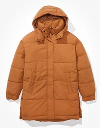 AE Elongated Hooded Puffer Jacket