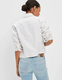 Veste classique en denim blanc AE