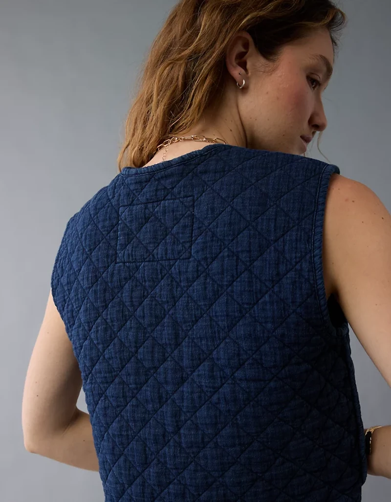 AE Tie Front Quilted Vest