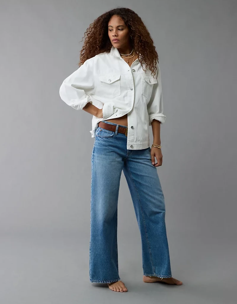 Veste petit ami en denim surdimensionnée AE