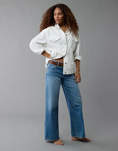 Veste petit ami en denim surdimensionnée AE