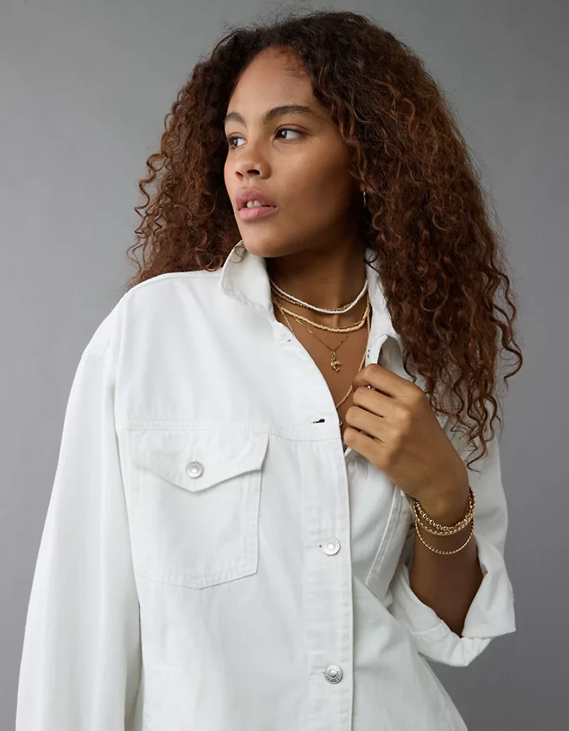 Veste petit ami en denim surdimensionnée AE