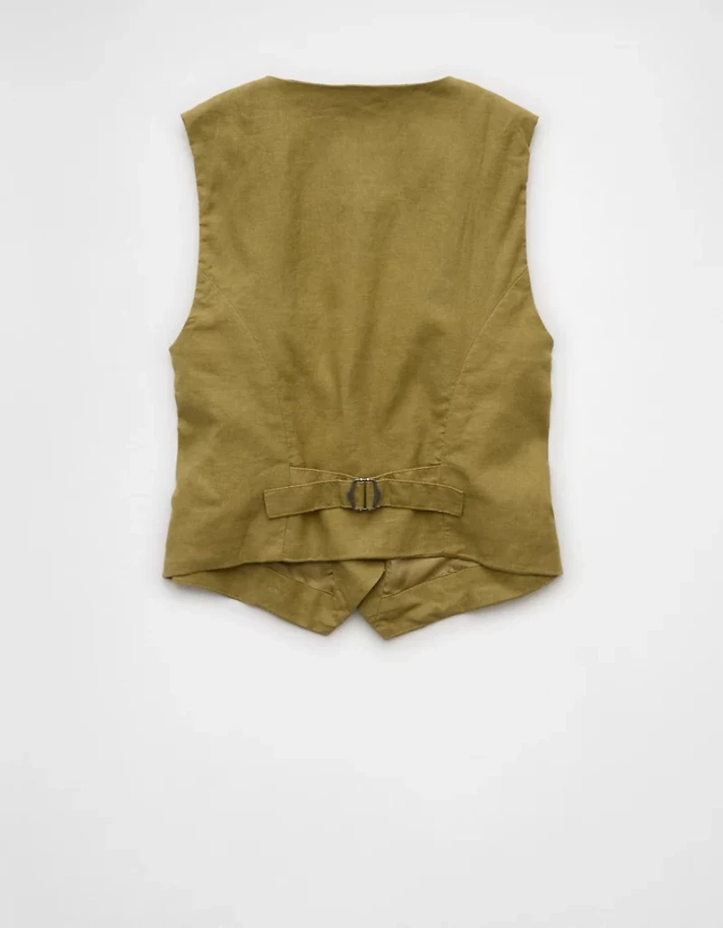 AE Linen-Blend Vest