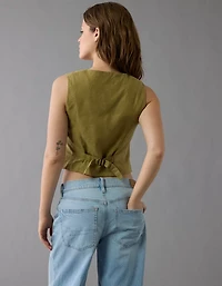 AE Linen-Blend Vest