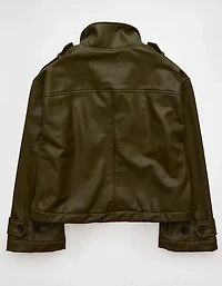 Blouson trois quarts en similicuir AE