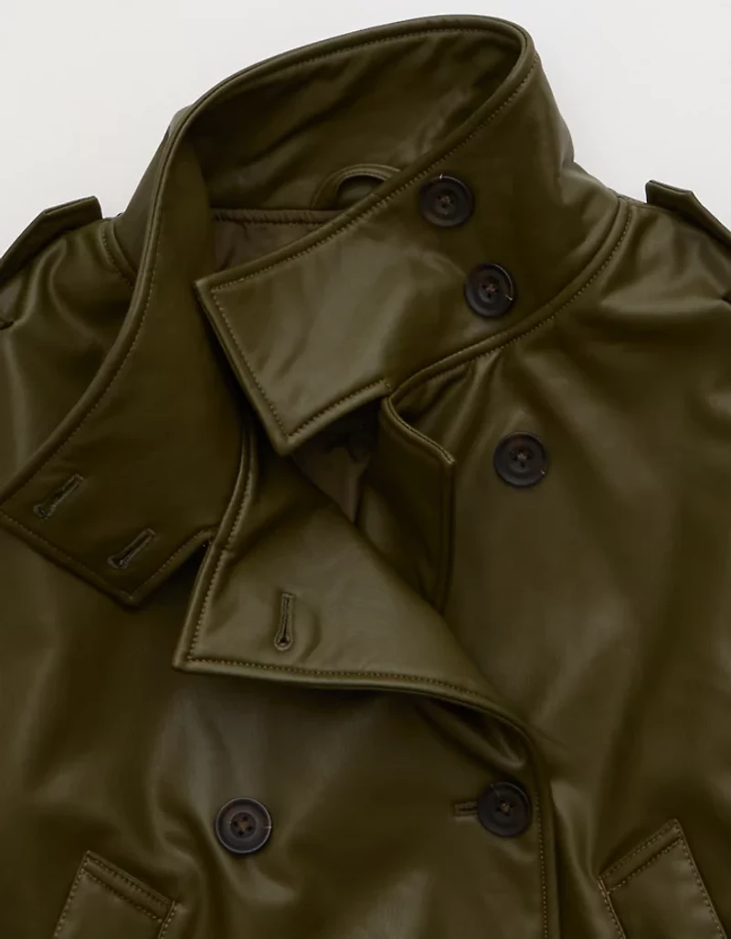 Blouson trois quarts en similicuir AE