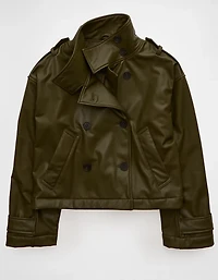 Blouson trois quarts en similicuir AE