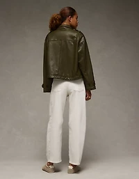 Blouson trois quarts en similicuir AE