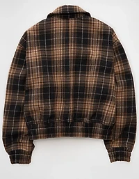 AE Plaid Bubble Bomber Jacket