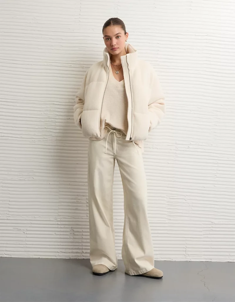 Veste matelassée courte en tricot AE