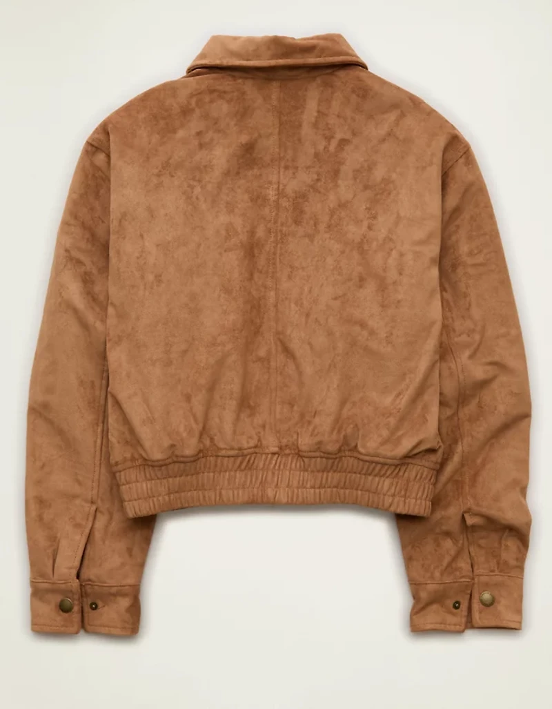 AE Vegan Suede Bomber Jacket
