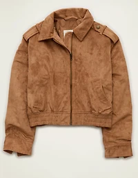 AE Vegan Suede Bomber Jacket