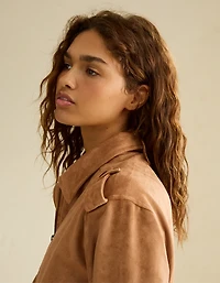 AE Vegan Suede Bomber Jacket