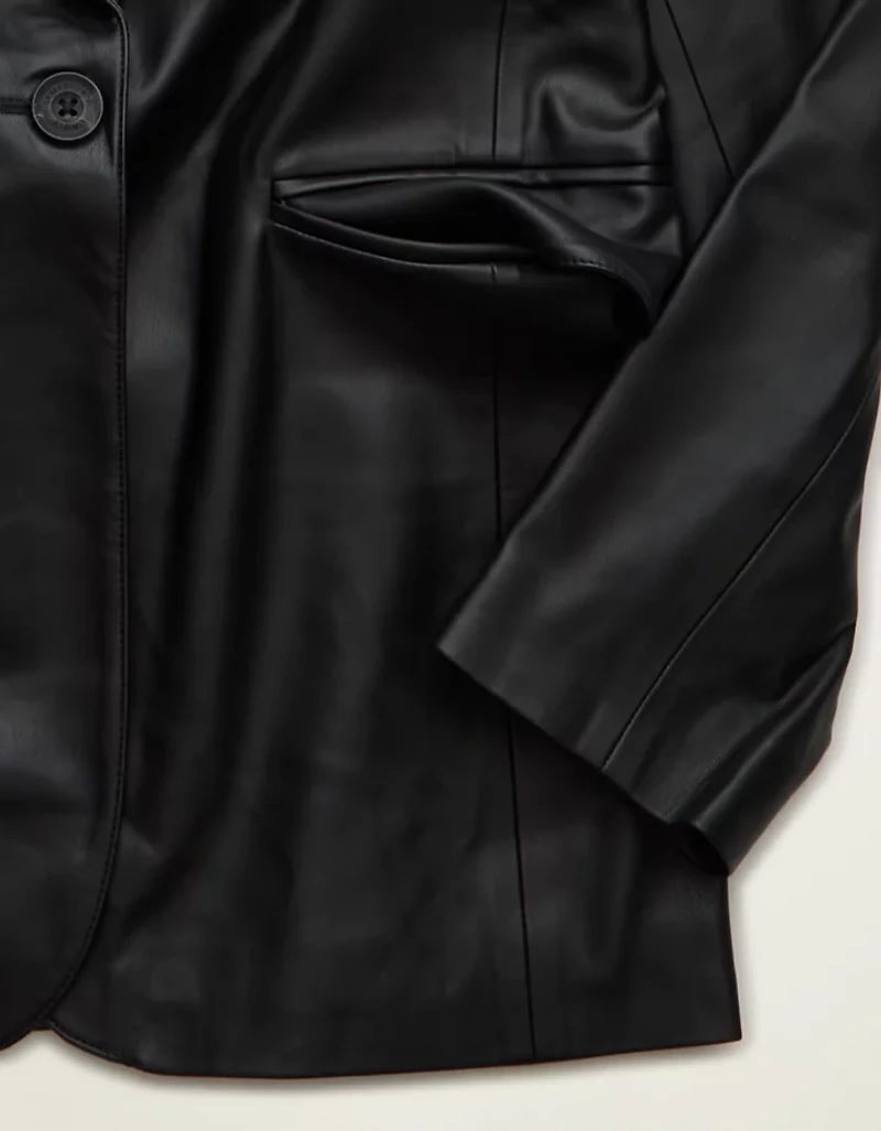 AE Vegan Leather Blazer