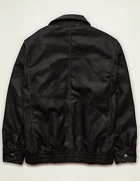 AE Vegan Leather Bomber Jacket